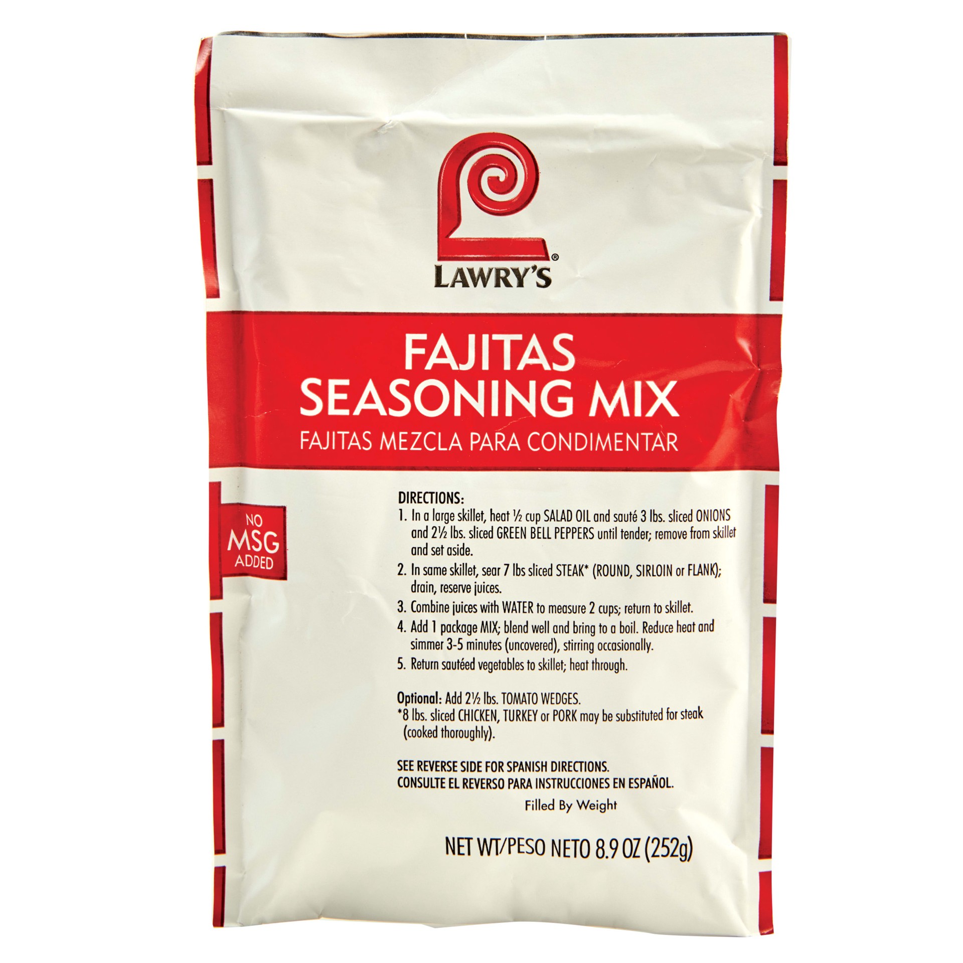 slide 1 of 5, Lawry's Fajitas Seasoning Mix, 8.9 oz, 8.9 oz