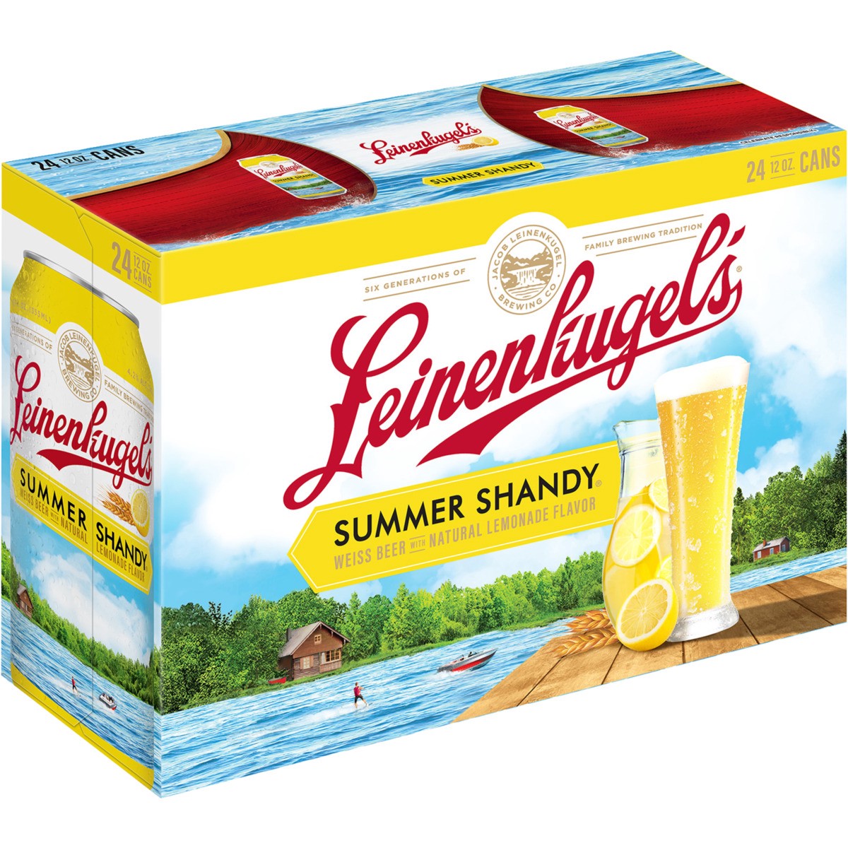 slide 1 of 4, Leinenkugel's Summer Shandy Craft Beer, 24 Pack 12 fl oz Cans, 24 ct; 12 oz