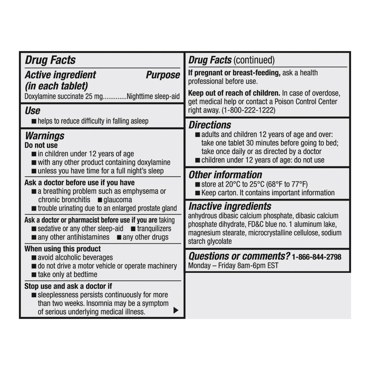 slide 8 of 11, Unisom SleepTabs Tablets (16 Ct), Sleep-Aid, Doxylamine succinate, 16 ct