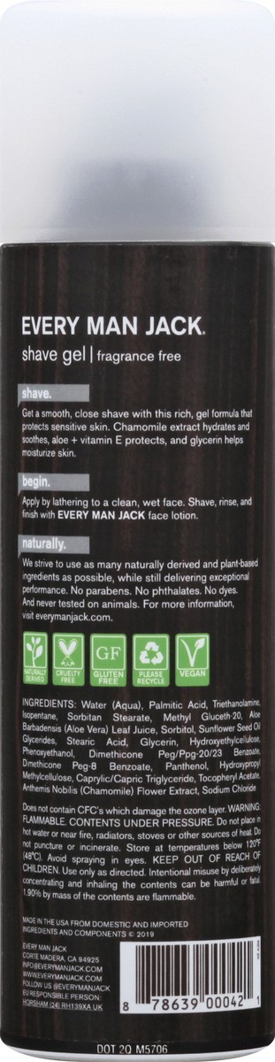 slide 3 of 7, Every Man Jack Frag Free Shave Gel, 7 oz