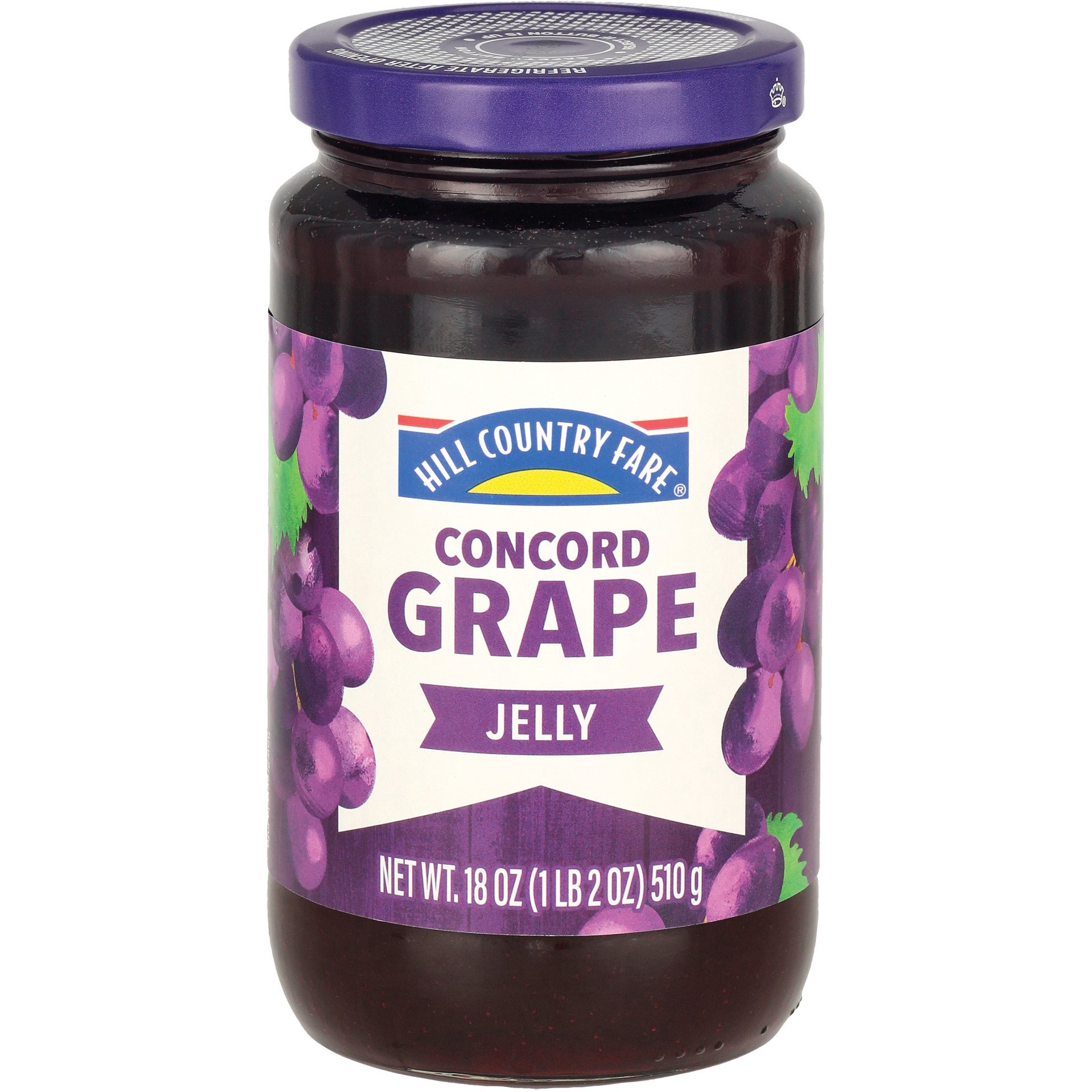 slide 1 of 1, Hill Country Fare Concord Grape Jelly, 18 oz