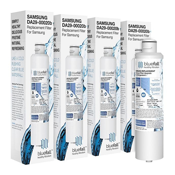 slide 1 of 3, Samsung Bluefall DA29-00020B Refrigerator Water Filters, 4 ct