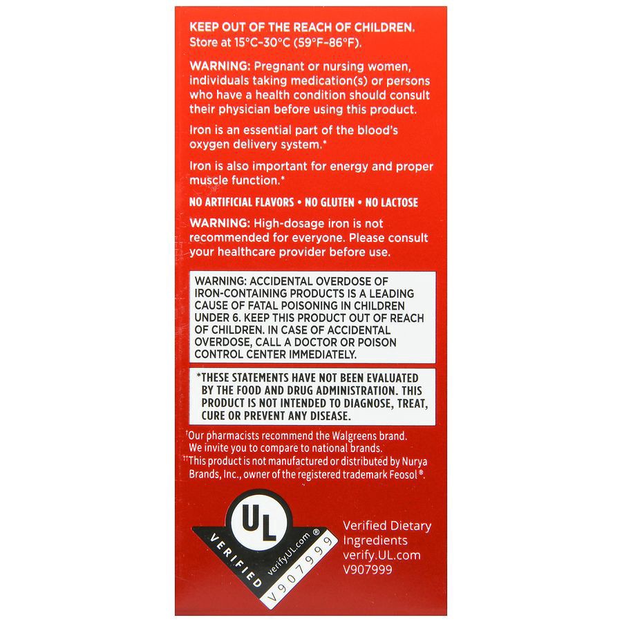 slide 5 of 5, Walgreens High Potency Iron Ferrous Sulfate Tablets 65Mg, 260 ct