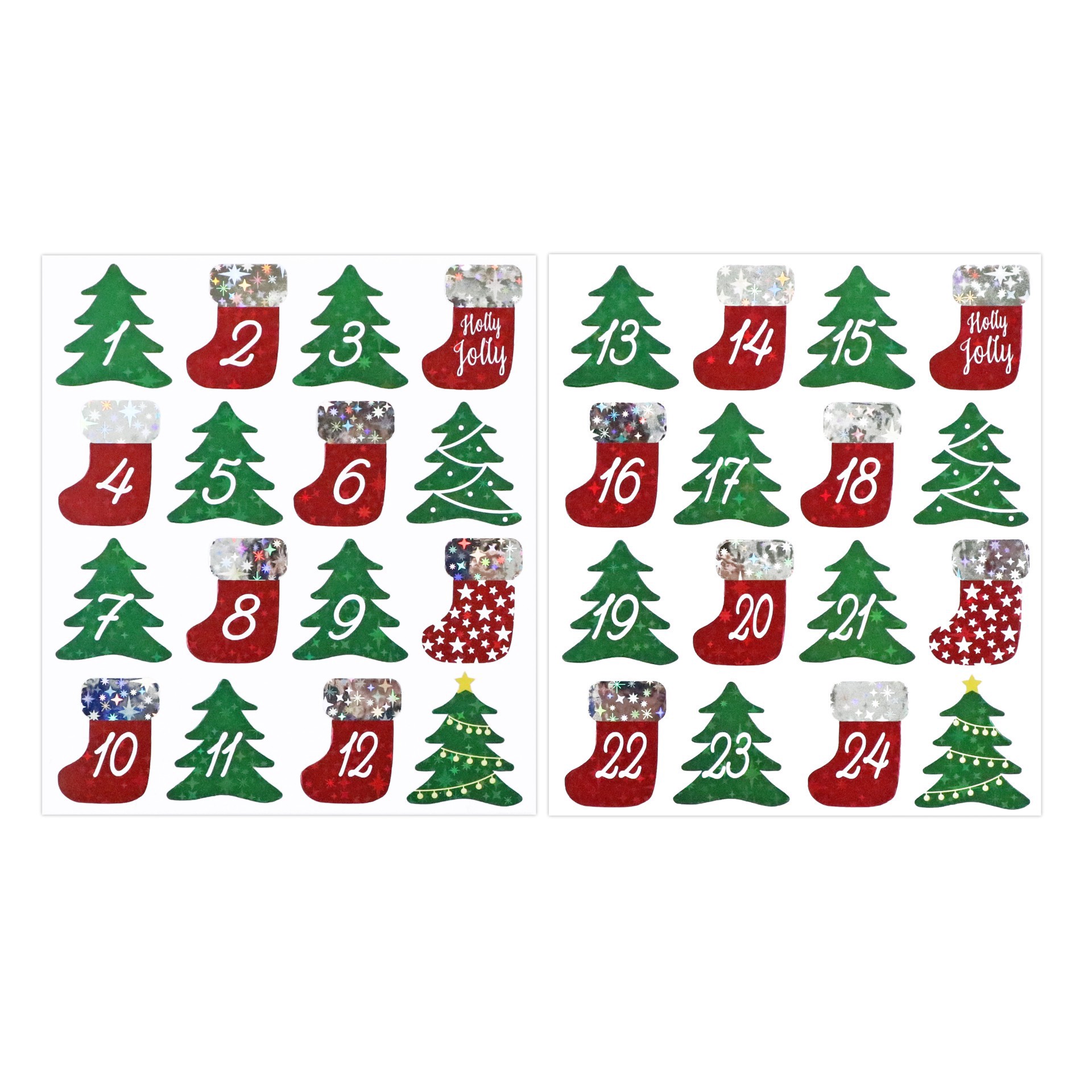 slide 3 of 3, Holographic Calendar Stickers By Recollections, 32 stickers