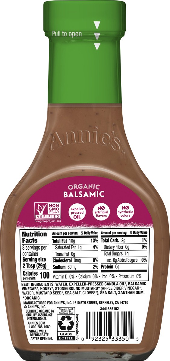 slide 4 of 7, Annie's Organic Balsamic Vinaigrette 236 ml, 236 ml