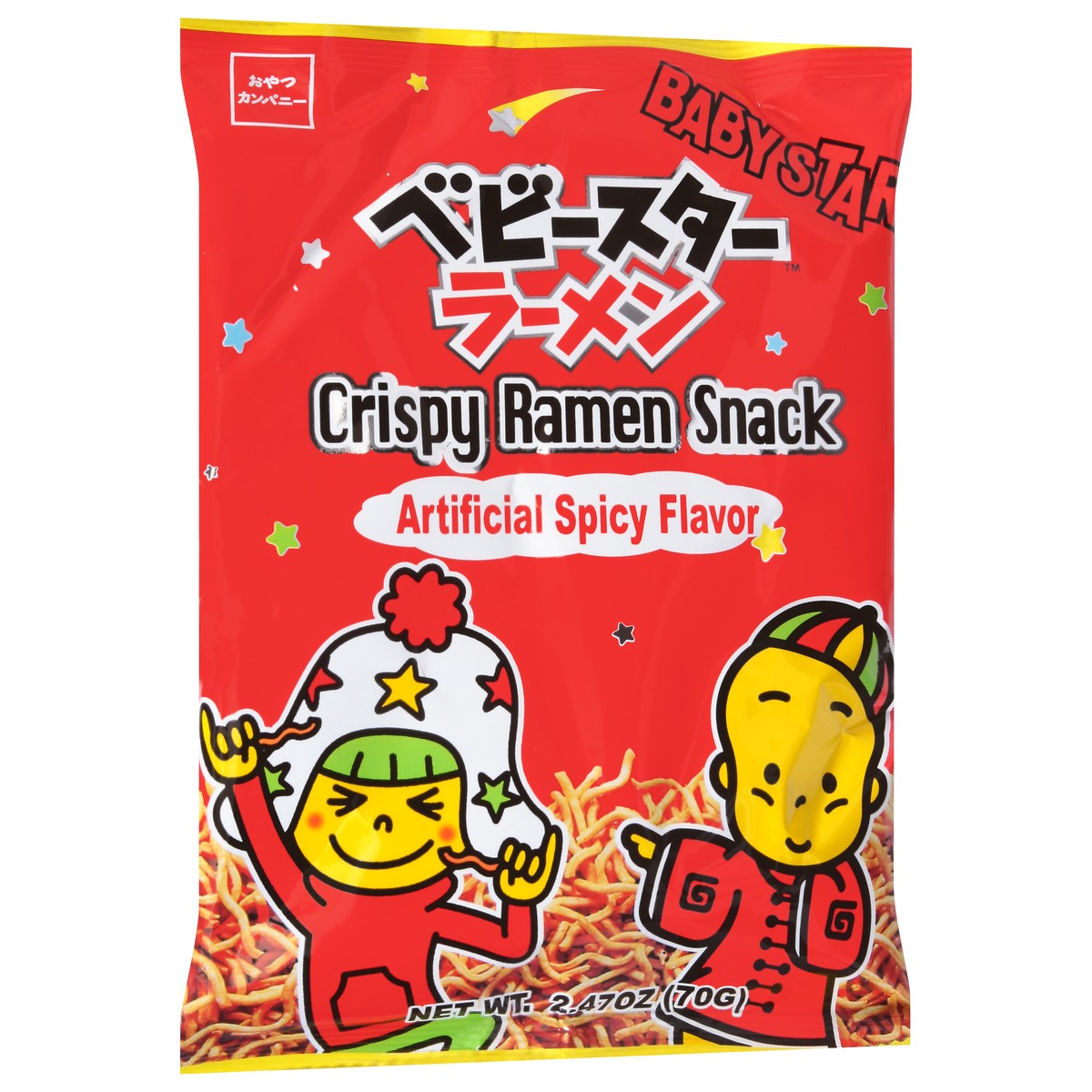 slide 2 of 9, Baby Star Crispy Artificial Spicy Flavor Ramen Snack 2.47 oz, 2.47 oz