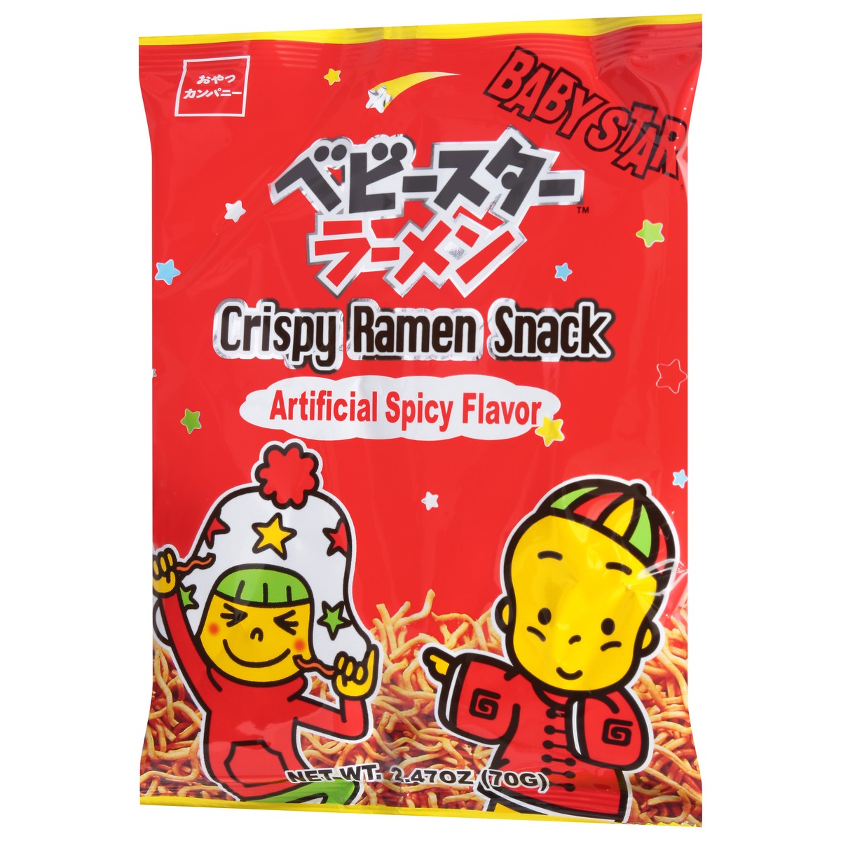 slide 3 of 9, Baby Star Crispy Artificial Spicy Flavor Ramen Snack 2.47 oz, 2.47 oz