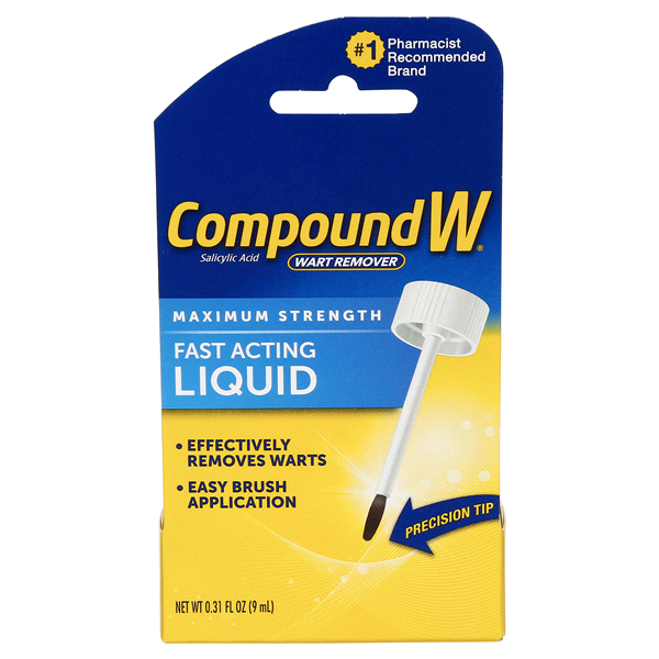 Compound W Fast Acting Liquid Salicylic Acid Wart Remover 0.31 Fl Oz