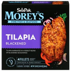 Morey's Blackened Tilapia - 4 Fillets, 20 oz