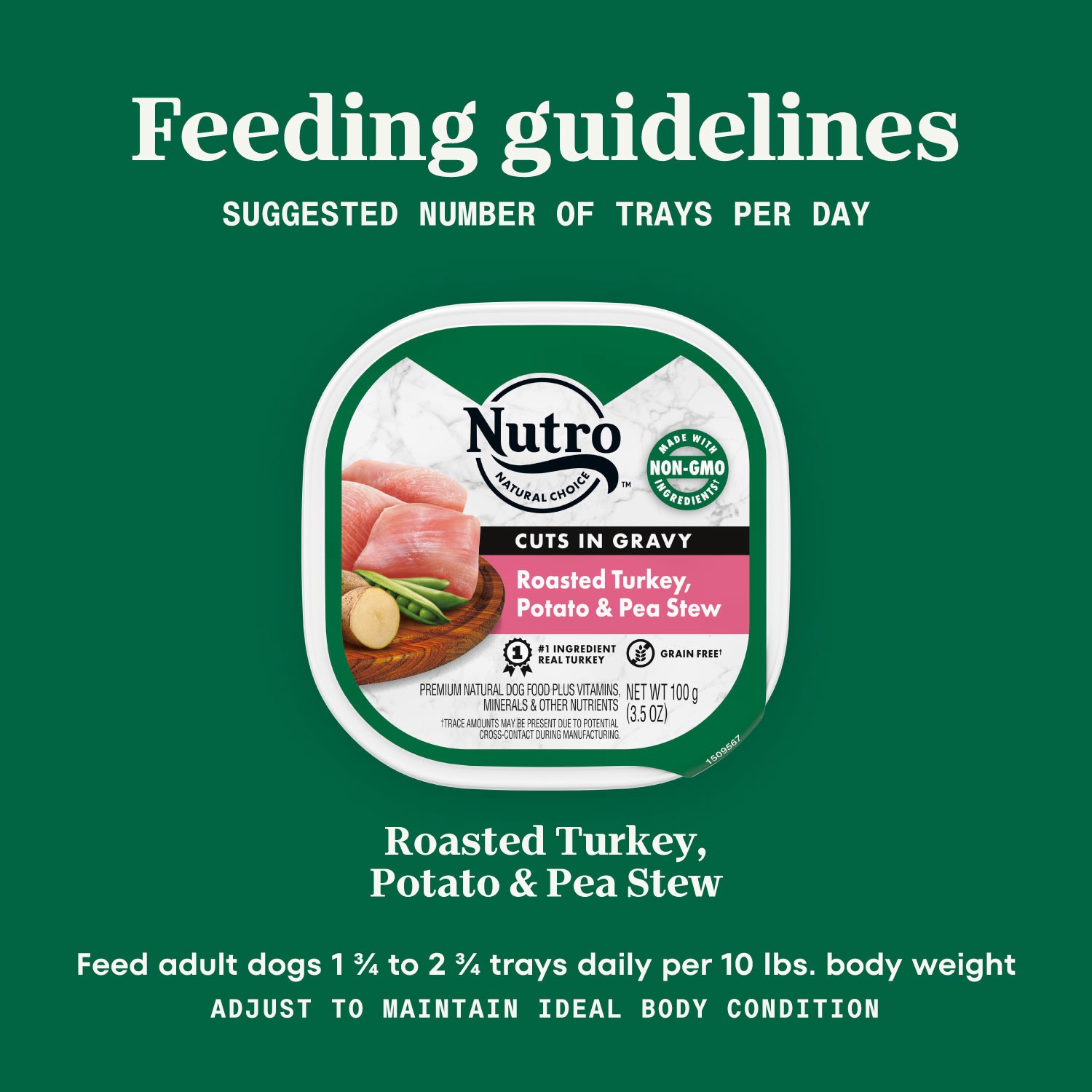 slide 16 of 17, Nutro Natural Cuts in Gravy Premium Roasted Turkey/Potato/Pea Stew Dog Food 3.5 oz, 3.5 oz