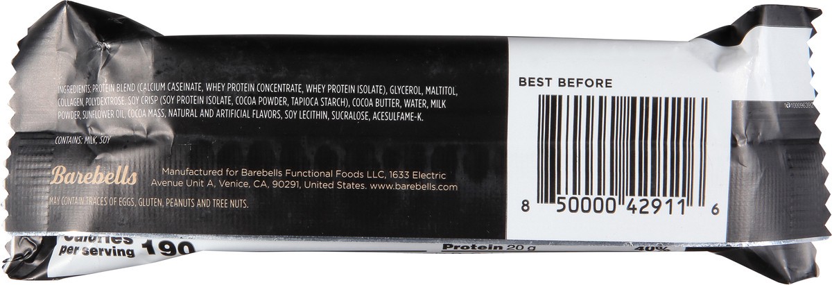 slide 5 of 9, Barebells Cookies & Cream Protein Bar 1.9 oz, 1.9 oz