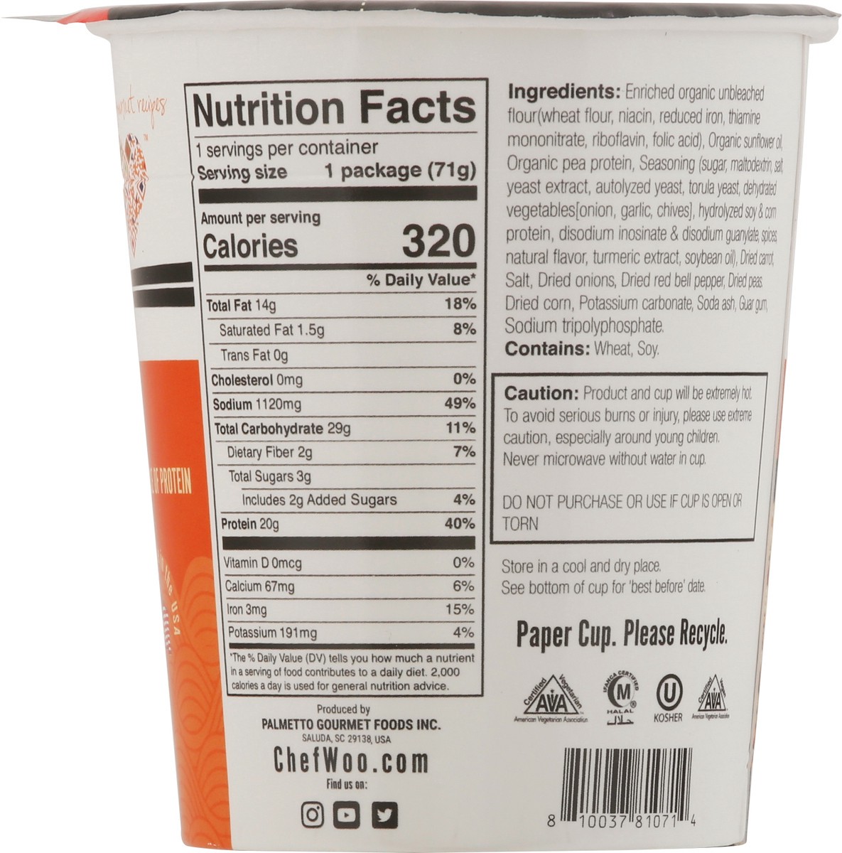 slide 7 of 9, Chef Woo Roasted Chicken Protein Cup, 2.5 oz