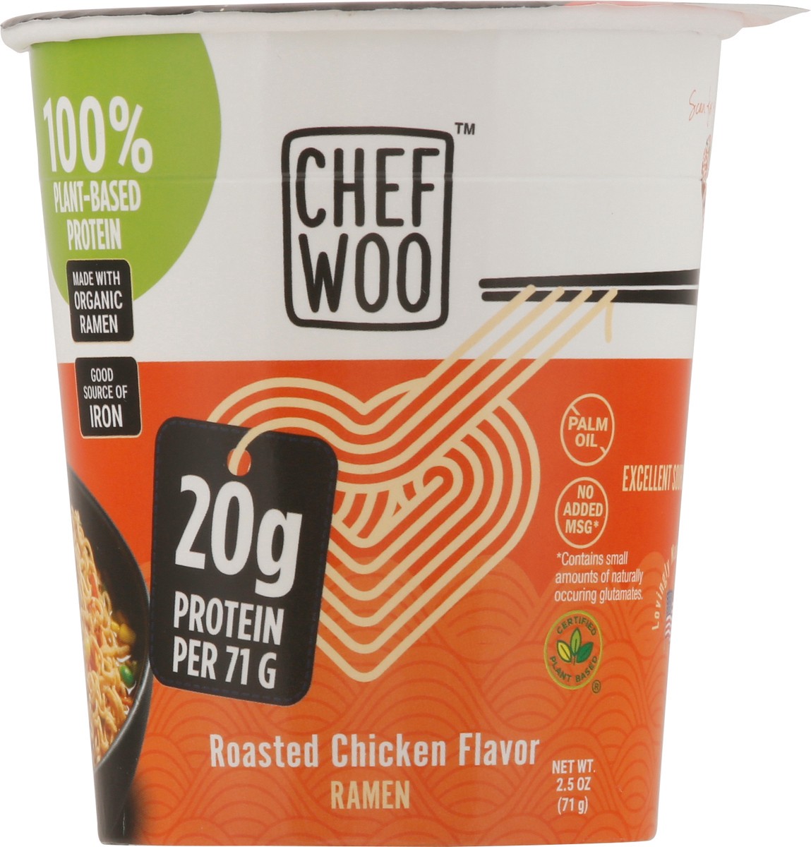 slide 3 of 9, Chef Woo Roasted Chicken Protein Cup, 2.5 oz