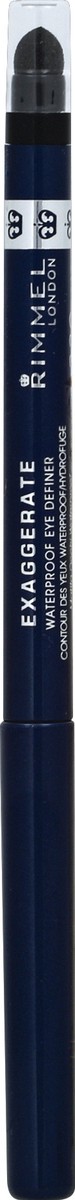 slide 2 of 3, COTY RIMMEL LONDON Rimmel London Exaggerate Waterproof Eye Definer Eyeliner, Highly Pigmented, Long-Wearing, Built-In Smudger, 230, Deep Ocean, 0.01oz, 0.01 oz