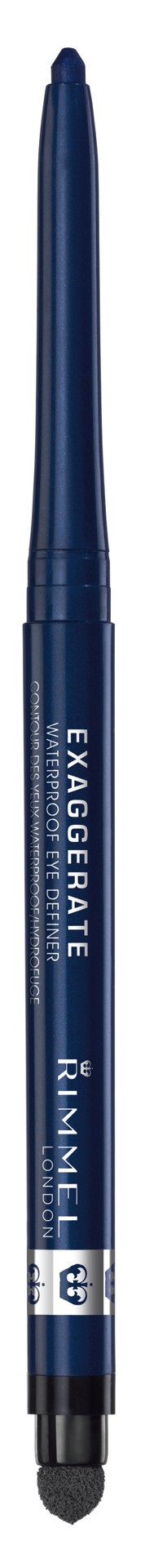 slide 1 of 3, COTY RIMMEL LONDON Rimmel London Exaggerate Waterproof Eye Definer Eyeliner, Highly Pigmented, Long-Wearing, Built-In Smudger, 230, Deep Ocean, 0.01oz, 0.01 oz