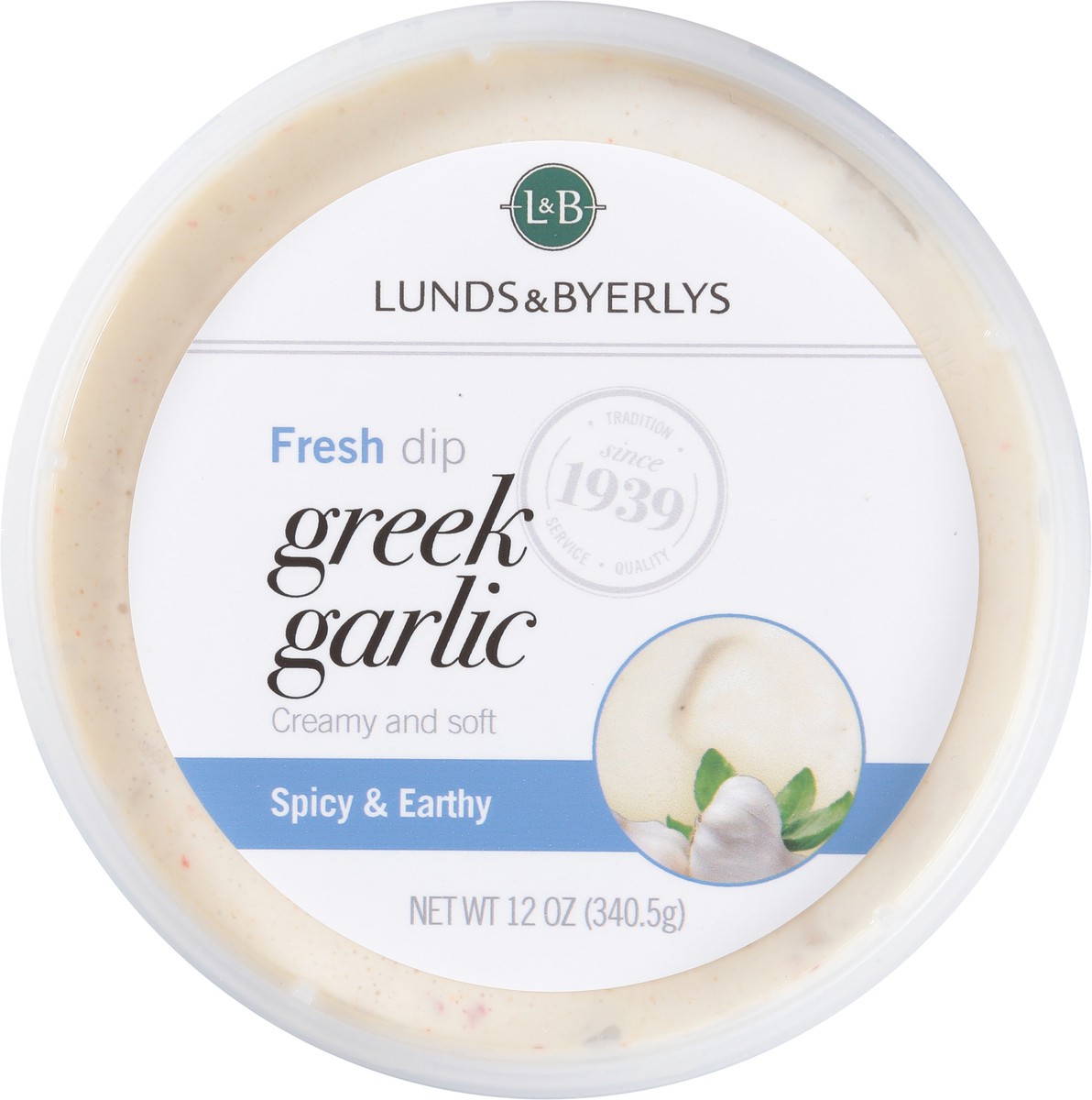 slide 4 of 13,  Spicy & Earthy Fresh Greek Garlic Dip 12 oz, 12 oz