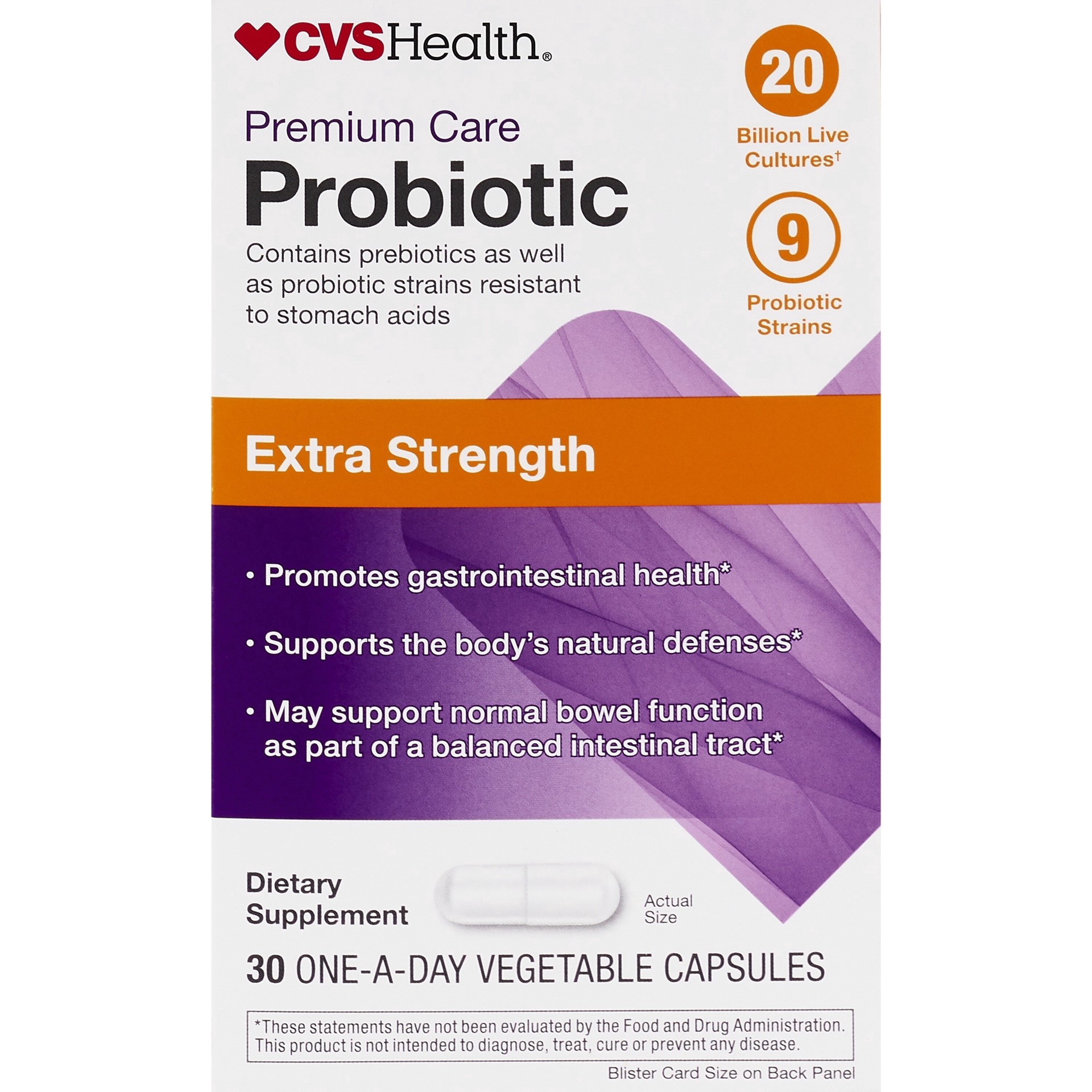 slide 1 of 1, Cvs Health Extra Strength Daily Probiotic Capsules, 30 Ct, 30 ct