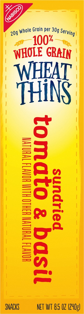 slide 5 of 9, Wheat Thins Sundried Tomato & Basil Snacks, Whole Grain Wheat Crackers, Snack Crackers, 8.5 oz, 8.5 oz