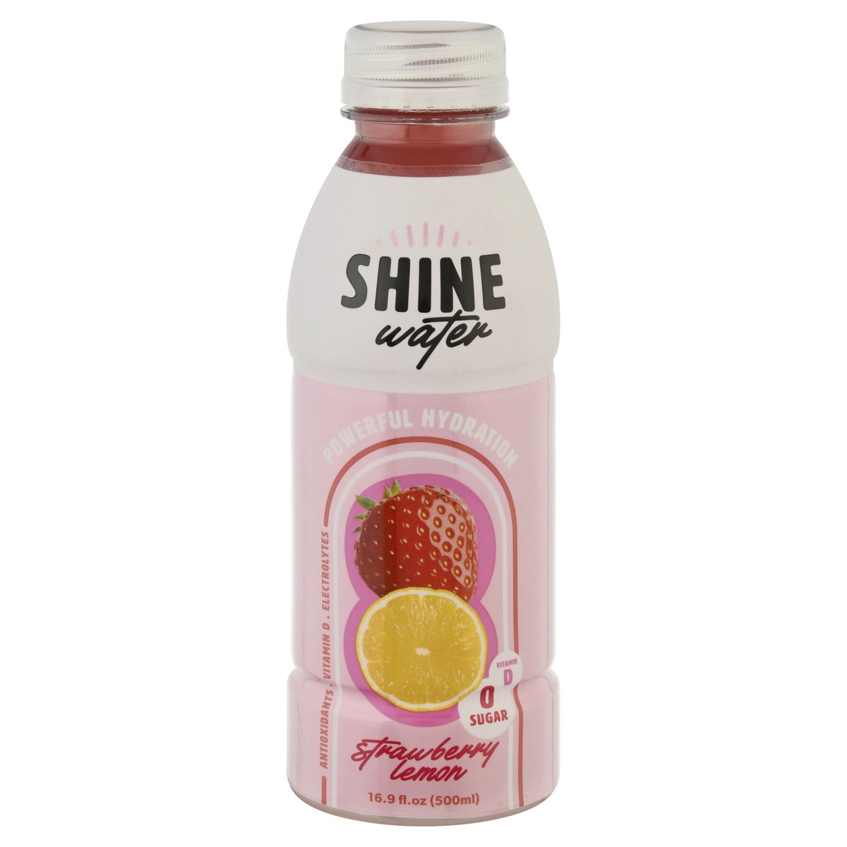 slide 9 of 13, Shine Water Strawberry Lemon, 16.9 fl oz