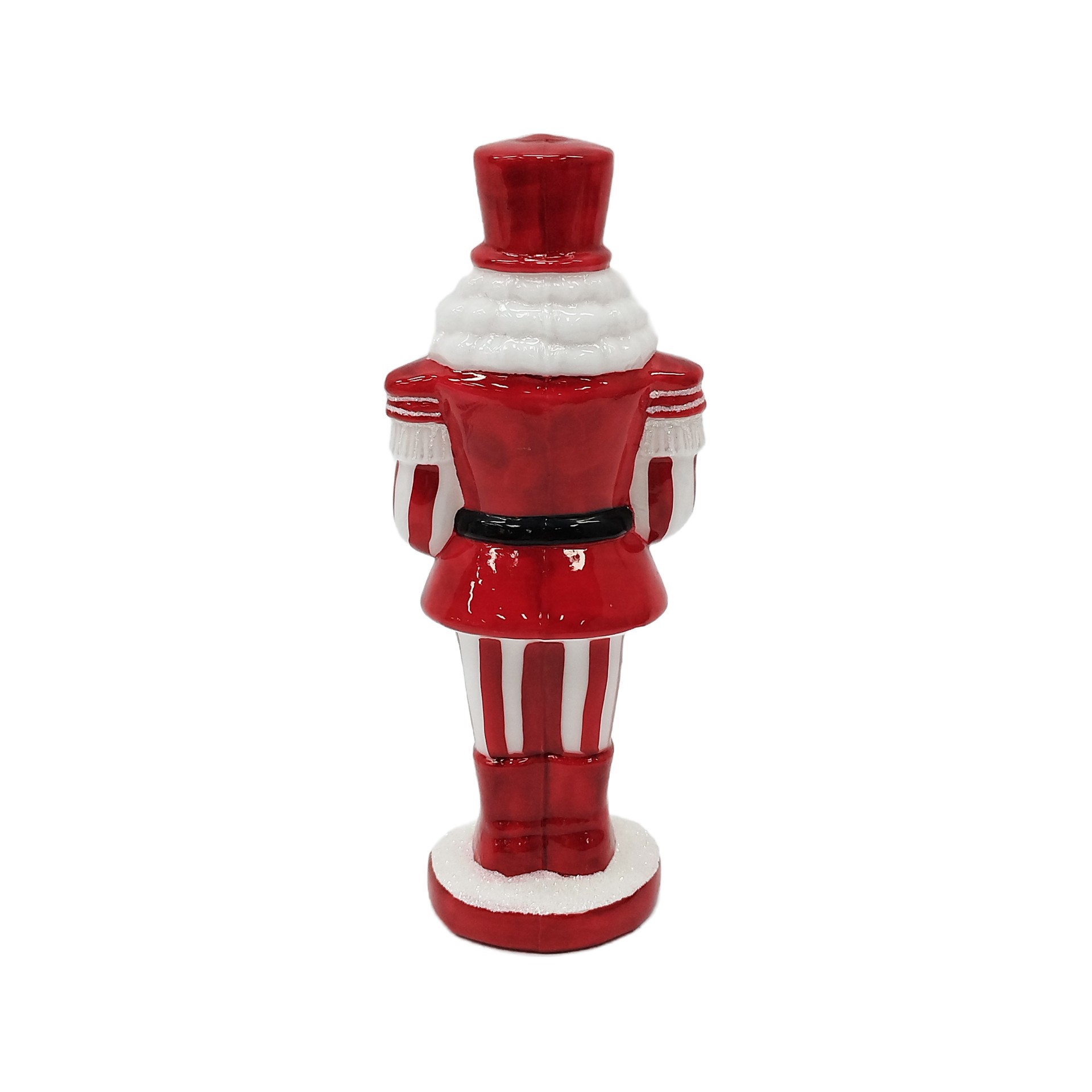 slide 3 of 3, 9.5" Red & White Peppermint & Drum Glass Nutcracker By Ashland, 9.5 in