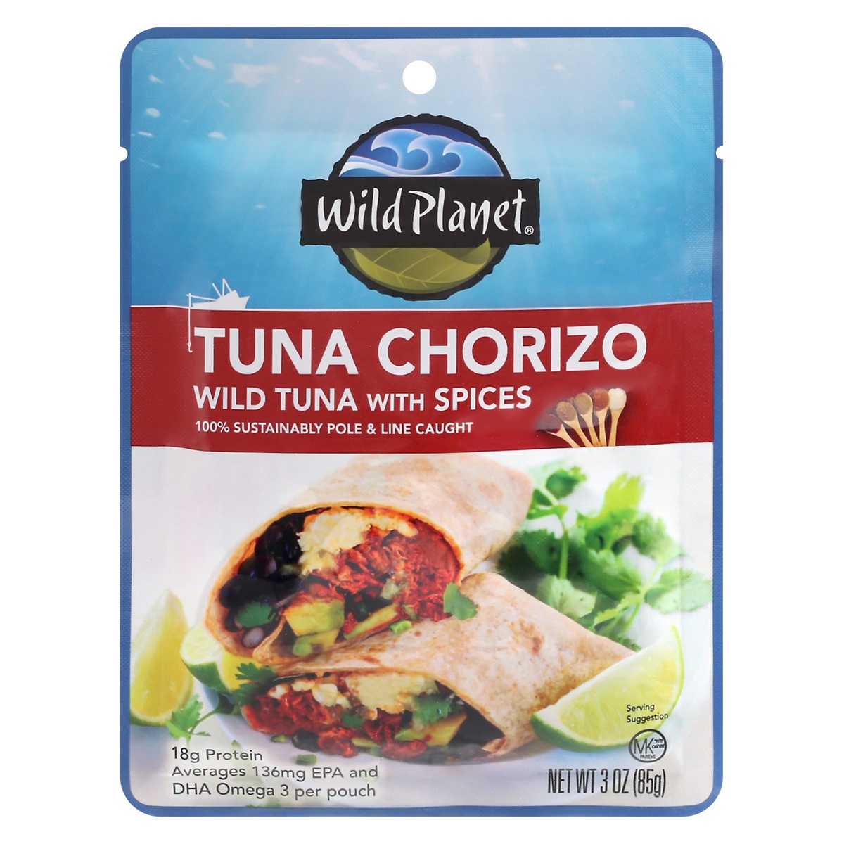 slide 1 of 1, Wild Planet Tuna Chorizo, 1 ct