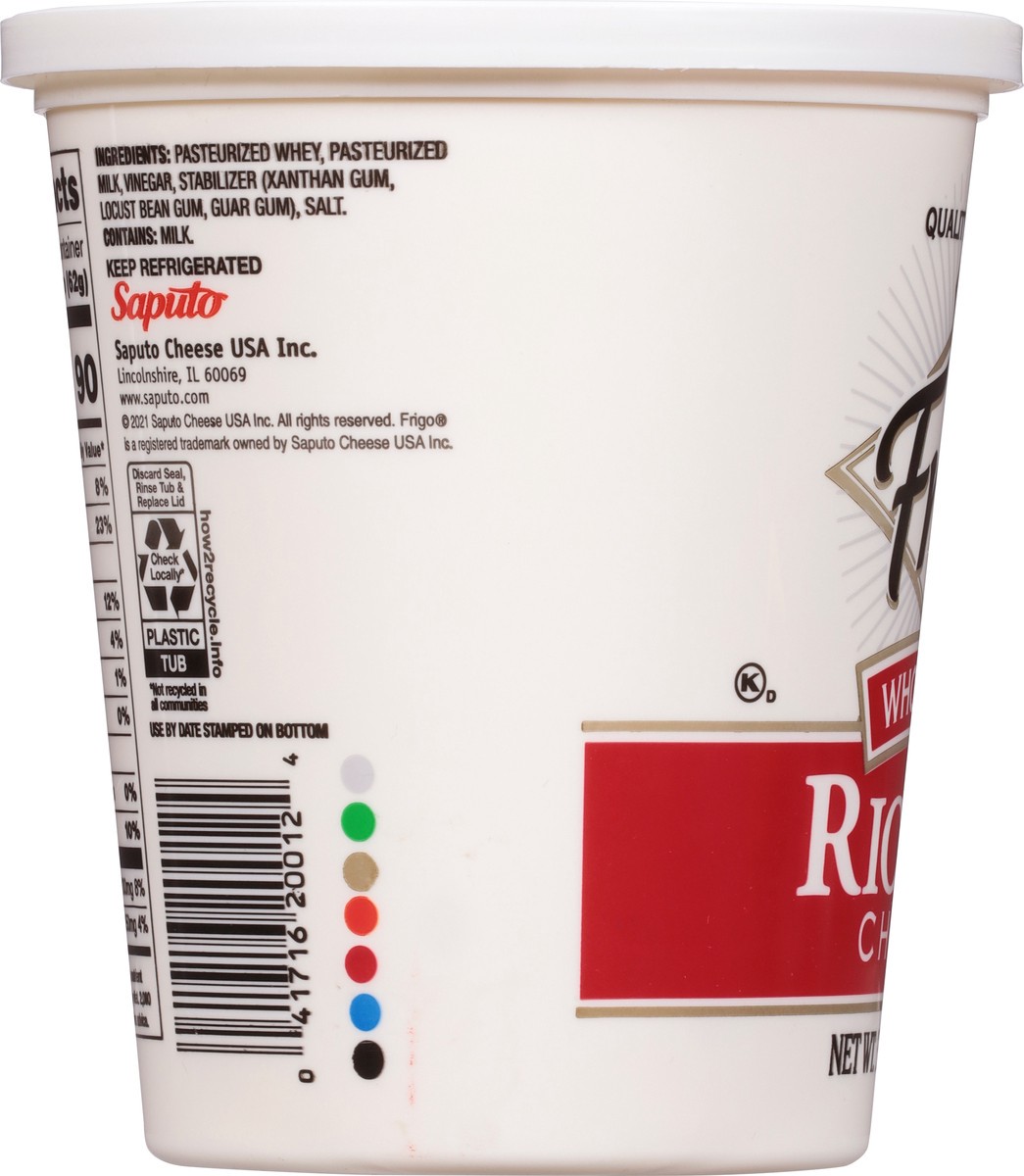 slide 2 of 12, Frigo Whole Milk Ricotta Cheese 32 oz, 32 oz