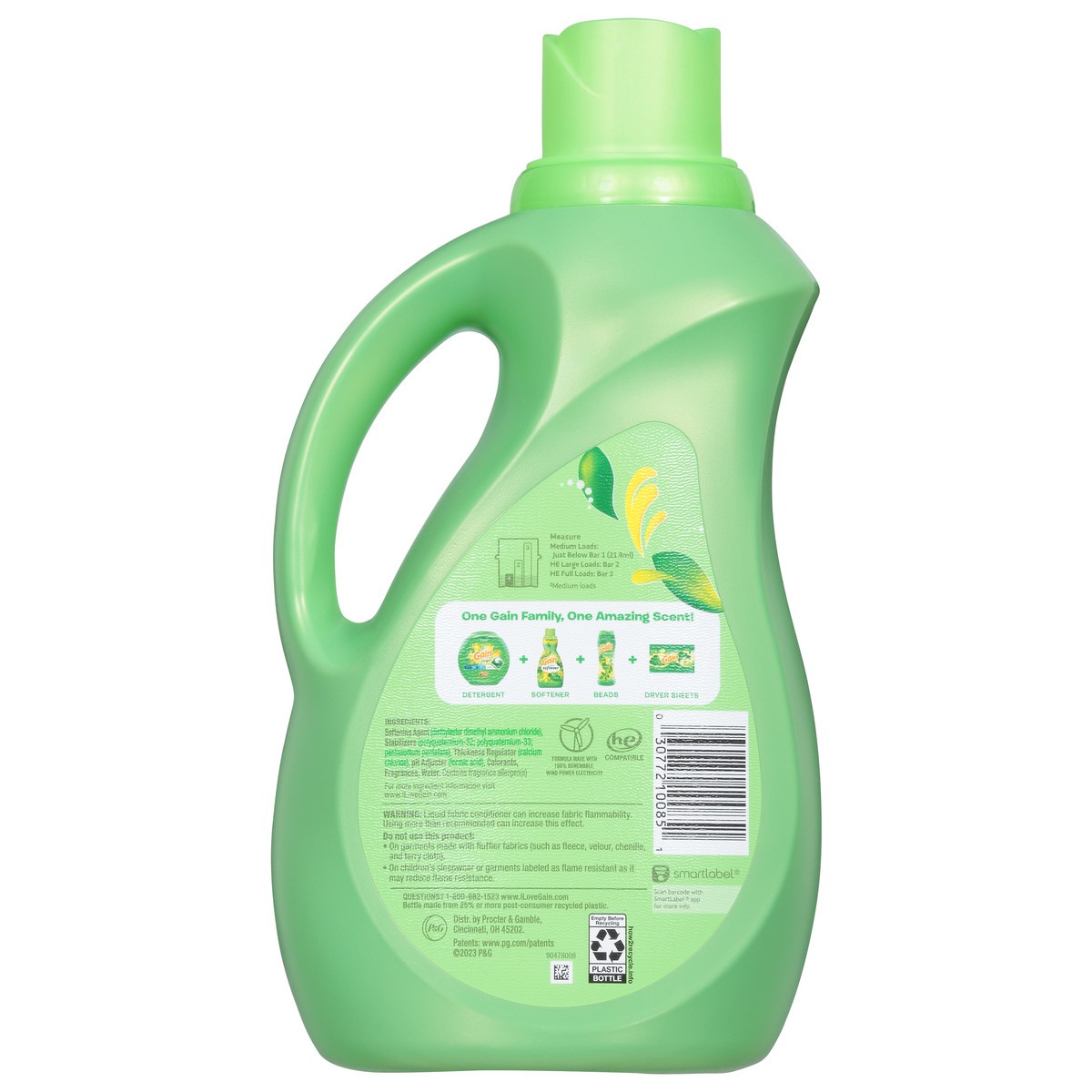slide 6 of 14, Gain Laundry Liquid Fabric Softener, Original Scent, Fabric Conditioner, 72 fl oz, 98 Loads, 2.27 qt