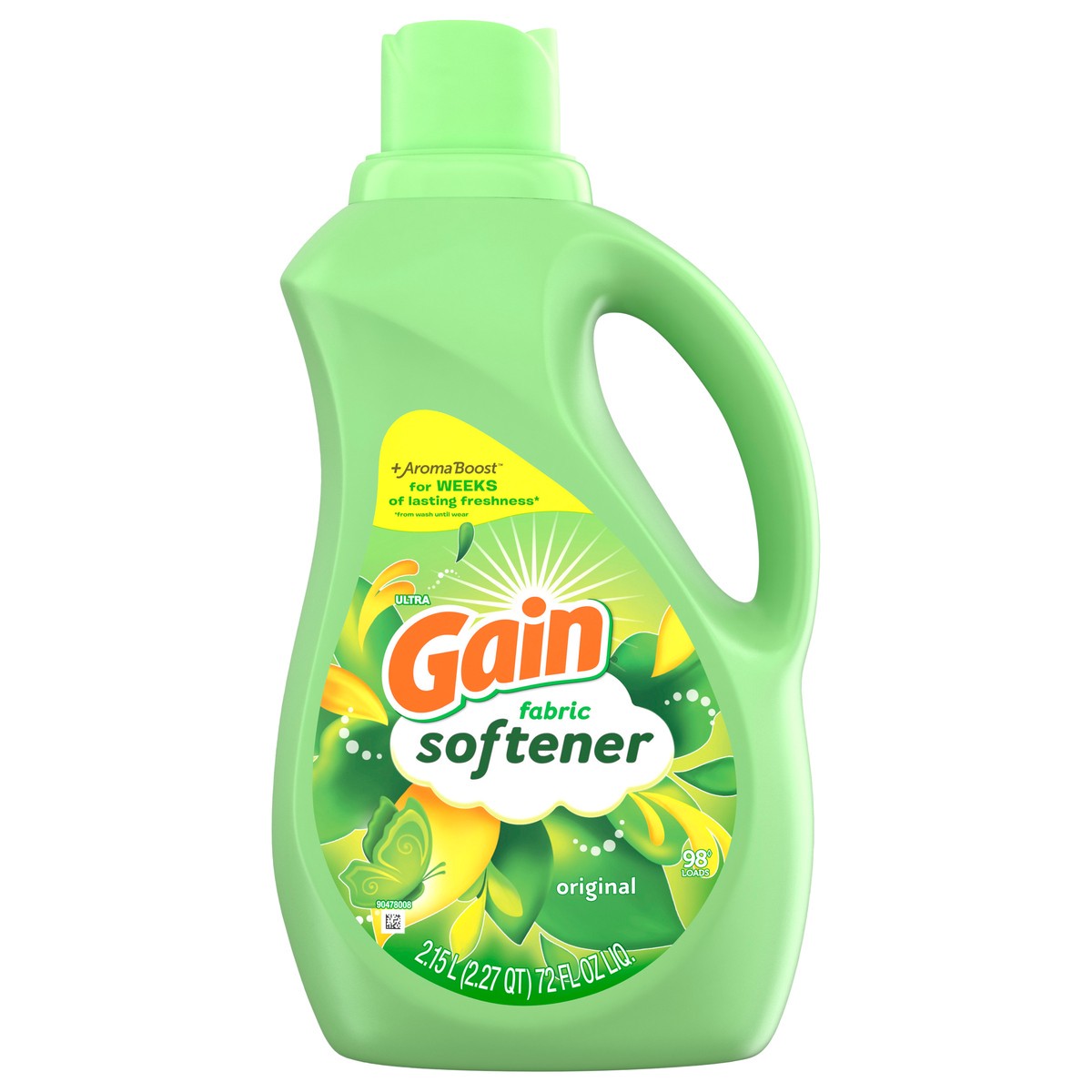 slide 1 of 14, Gain Laundry Liquid Fabric Softener, Original Scent, Fabric Conditioner, 72 fl oz, 98 Loads, 2.27 qt