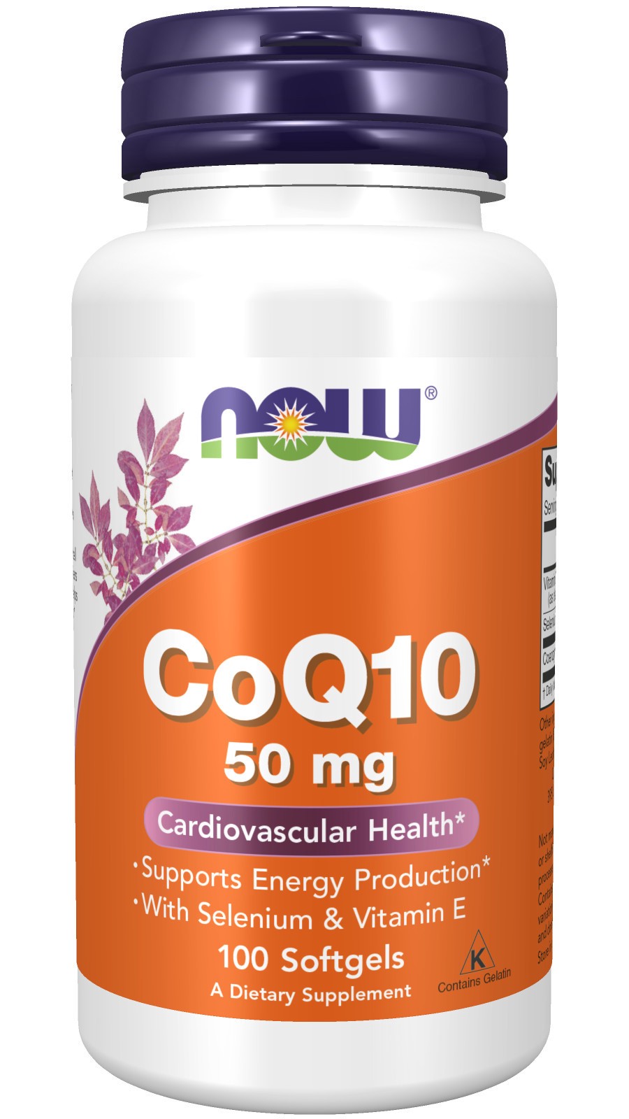 slide 1 of 4, NOW CoQ10 50 mg - 100 Softgels, 50 mg