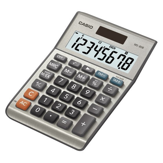 slide 13 of 32, Casio Basic 8-Digit Desktop Calculator - Gold (MS-80B), 1 ct