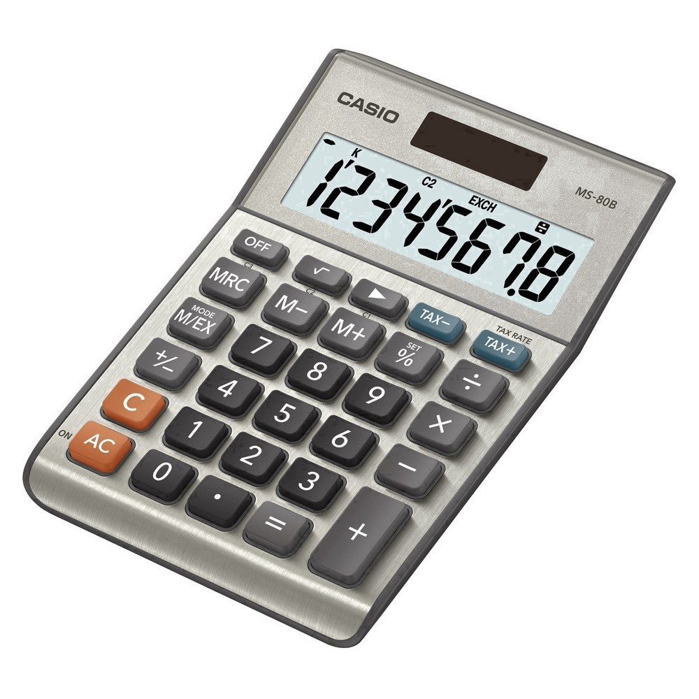 slide 29 of 32, Casio Basic 8-Digit Desktop Calculator - Gold (MS-80B), 1 ct