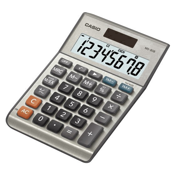 slide 24 of 32, Casio Basic 8-Digit Desktop Calculator - Gold (MS-80B), 1 ct