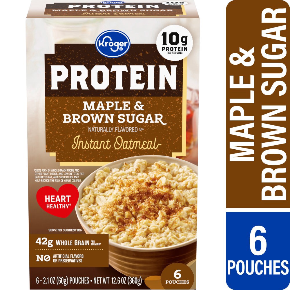 slide 4 of 4, Kroger® Instant Maple & Brown Sugar Oatmeal, 6 ct; 2.1 oz