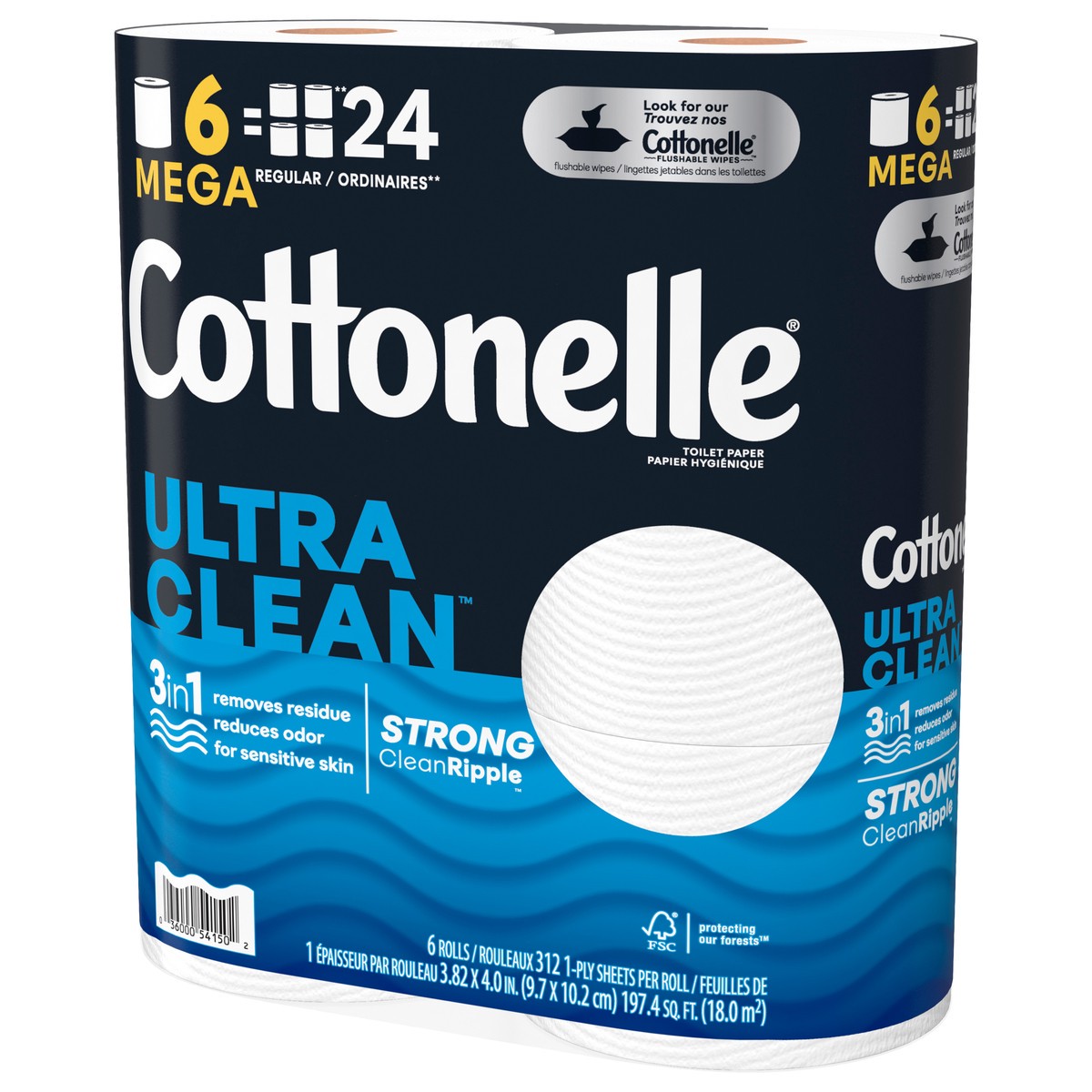 slide 2 of 9, Cottonelle Ultra Clean Toilet Paper, 6 ct