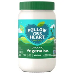 Follow Your Heart Organic Dairy Free Vegan Mayo, 14 FL OZ Jar