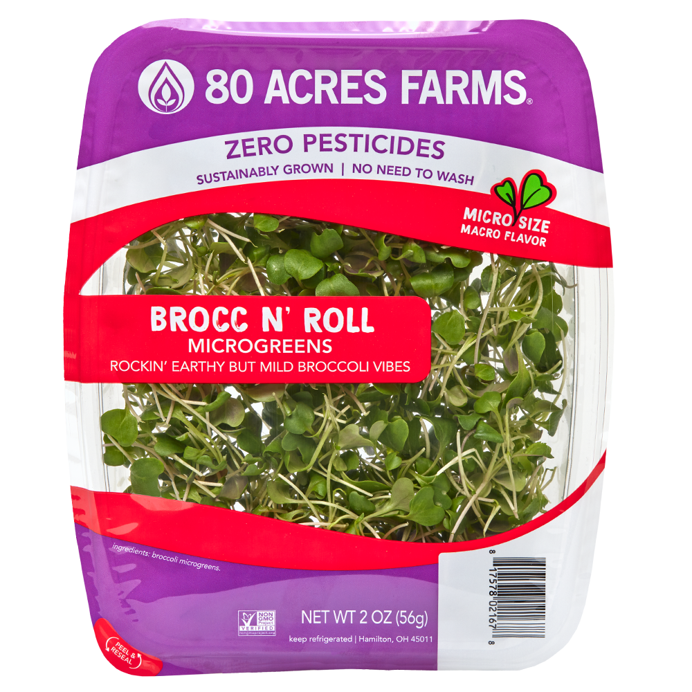 slide 2 of 2, 80 Acres Farms Brocc N' Roll Microgreens, 2 oz