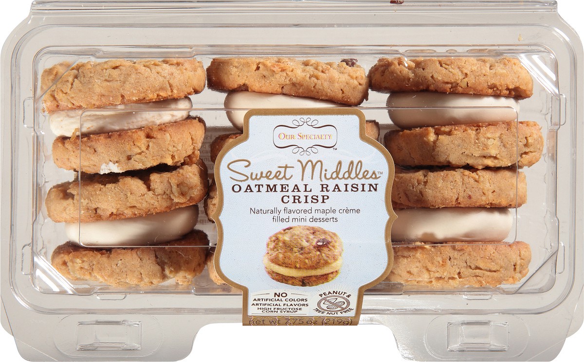 slide 3 of 8, Our Specialty Sweet Middles Oatmeal Raisin Crisp Mini Desserts 6 ct Pack, 7.75 oz