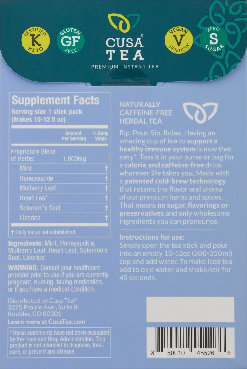 slide 9 of 14, Cusa Mint Honeysuckle Herbal Tea - 0.35 oz, 0.35 oz