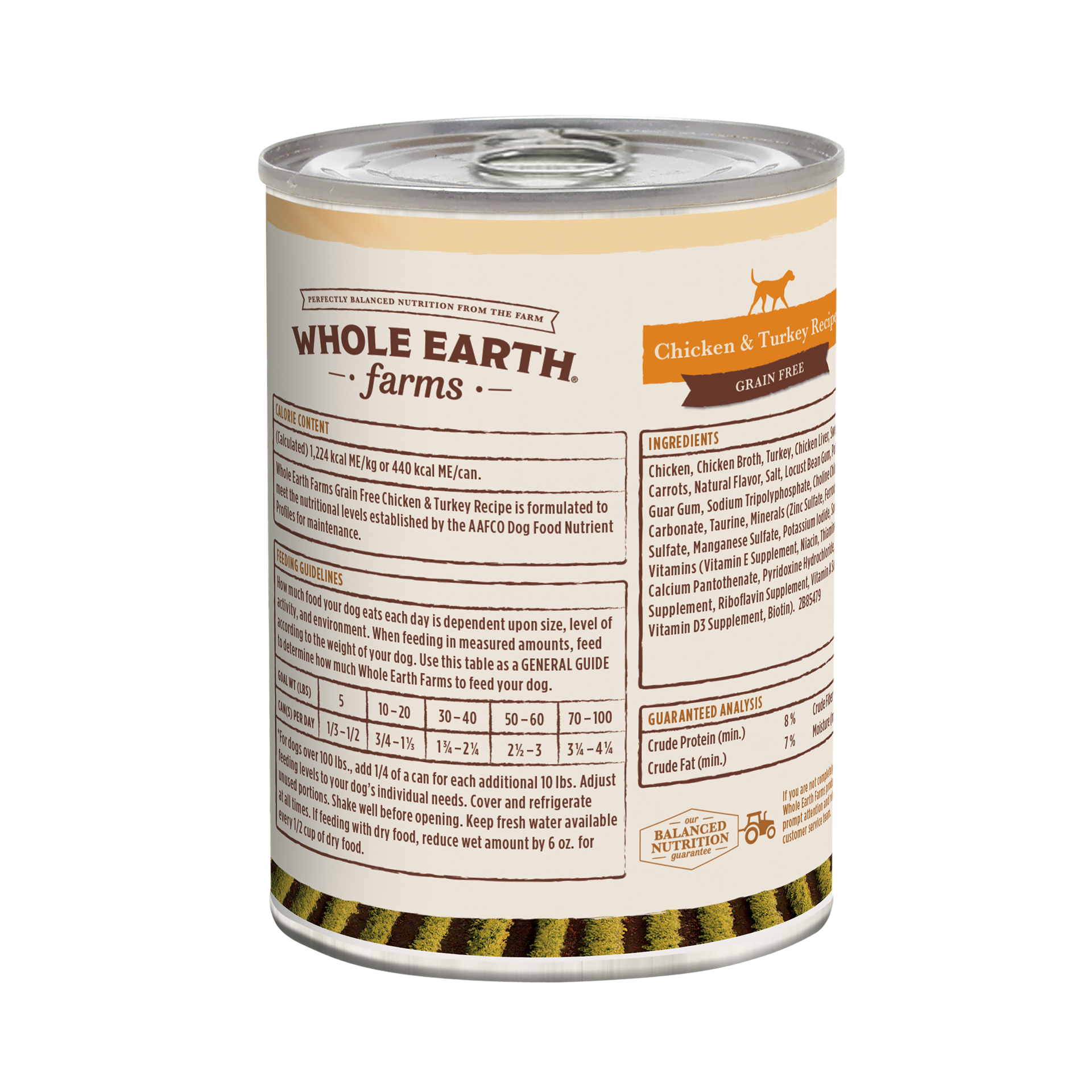 slide 3 of 4, Whole Earth Farms Grain Free Chicken and Turkey Recipe Canned Dog Food - 12.7 oz Can, 12.7 oz