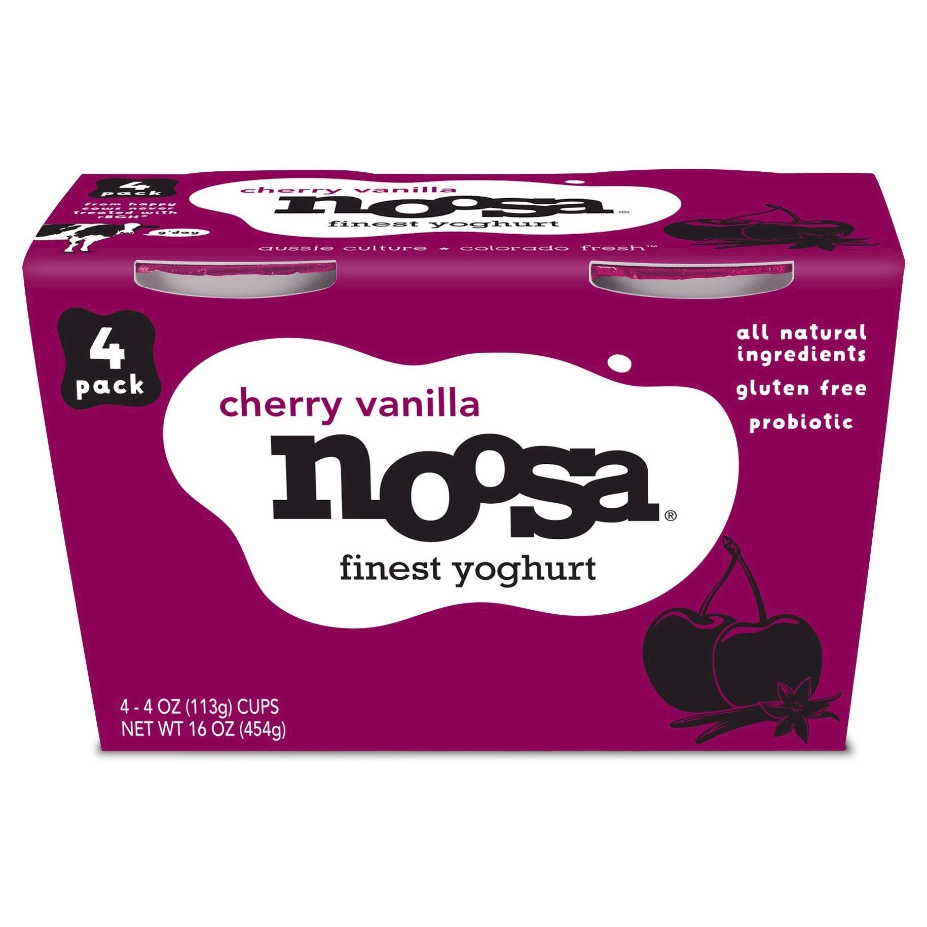 slide 1 of 1, Noosa Cherry Vanilla Yogurt, 4 ct; 4 oz