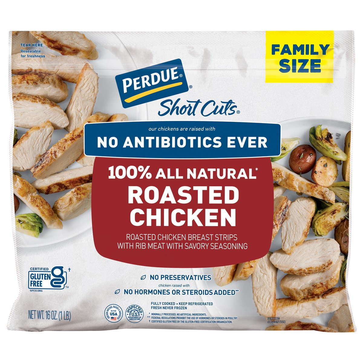 slide 3 of 6, Perdue Roasted Chicken Short Cuts 16 oz, 16 oz