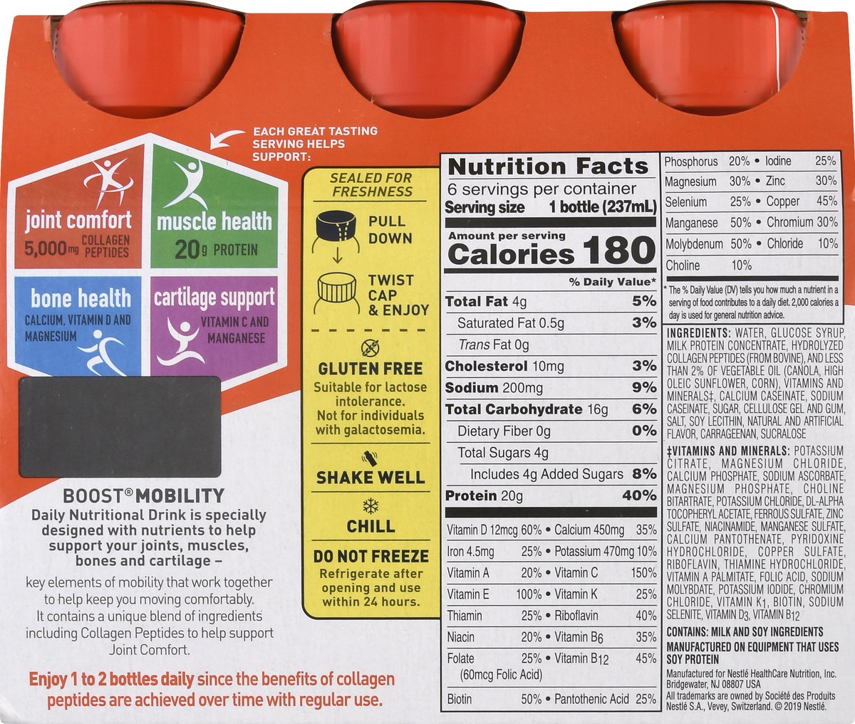 slide 5 of 9, Boost MOBILITY Very Vanilla - 6 ct; 8 fl oz, 6 ct; 8 fl oz