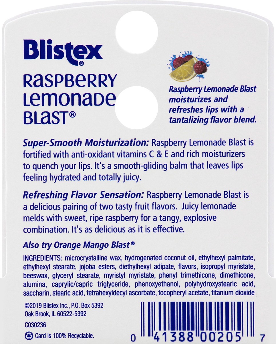 slide 11 of 12, Blistex Rspbry Lemonade Lip Balm Blast, 0.15 oz