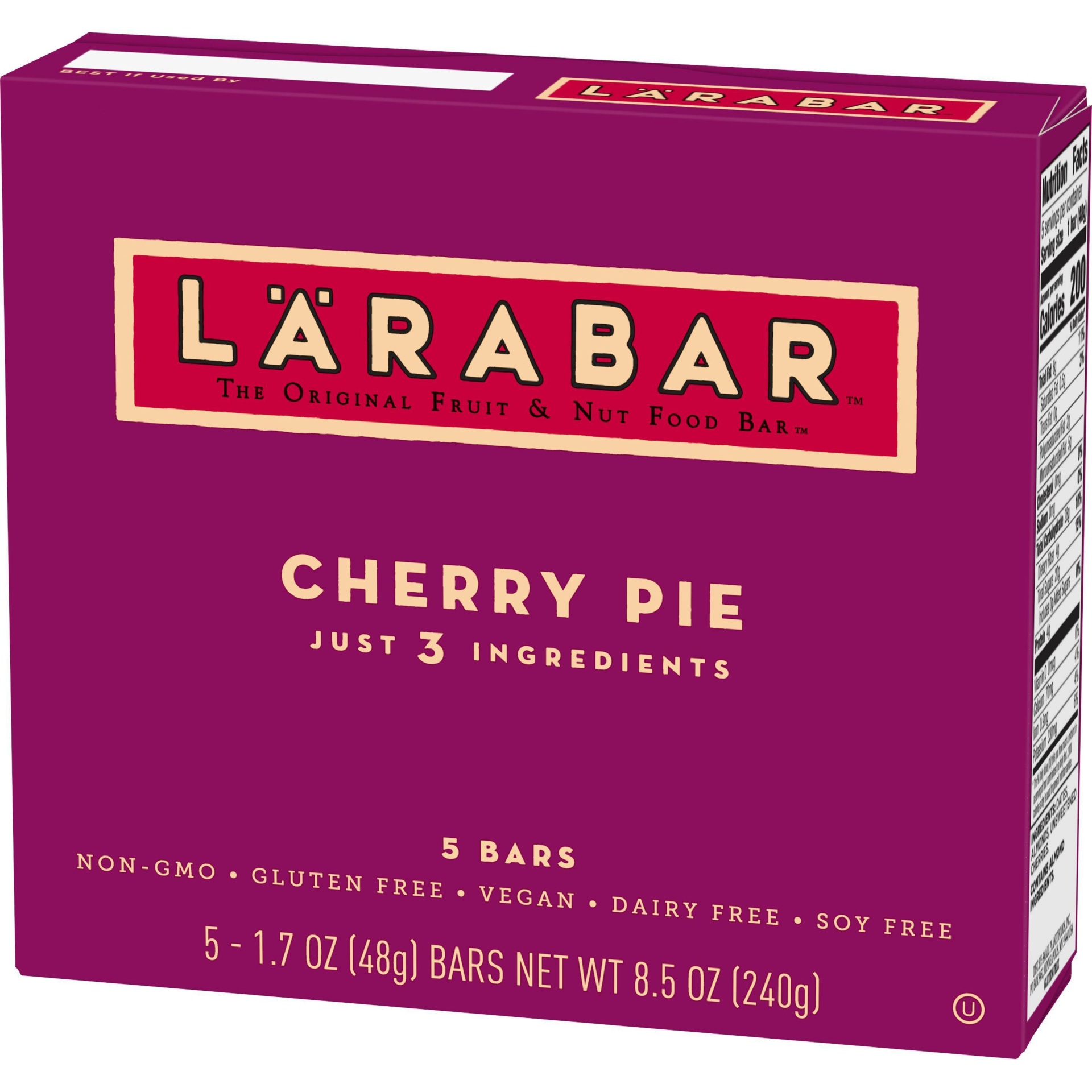 slide 1 of 1, LÄRABAR Cherry Pie Energy Bars, 5 ct