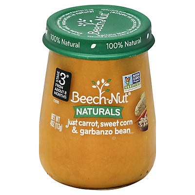 slide 1 of 1, Beech-Nut Beech Nut Stage 3 Baby Food, Carrot/Sweet Corn/Garbanzo Bean, 4 oz