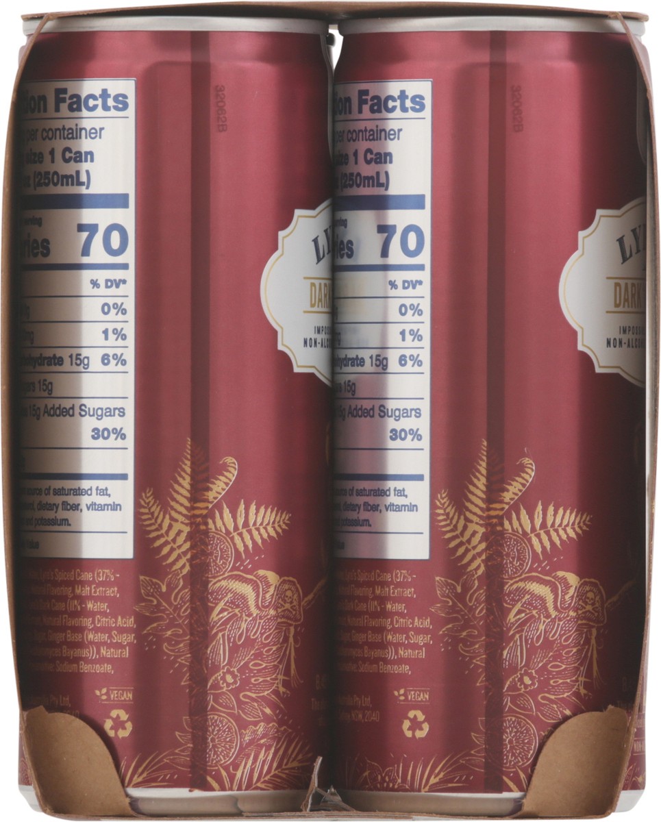 slide 8 of 14, Lyre's Non-Alcoholic Dark 'N Spicy Cocktail 4 - 8.45 fl oz Cans, 4 ct