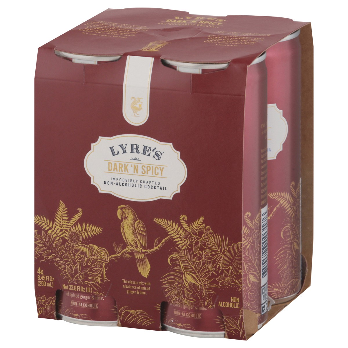 slide 6 of 14, Lyre's Non-Alcoholic Dark 'N Spicy Cocktail 4 - 8.45 fl oz Cans, 4 ct