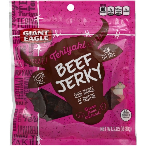 slide 1 of 1, Giant Eagle Teriyaki Beef Jerky - 2.85 oz, 2.85 oz