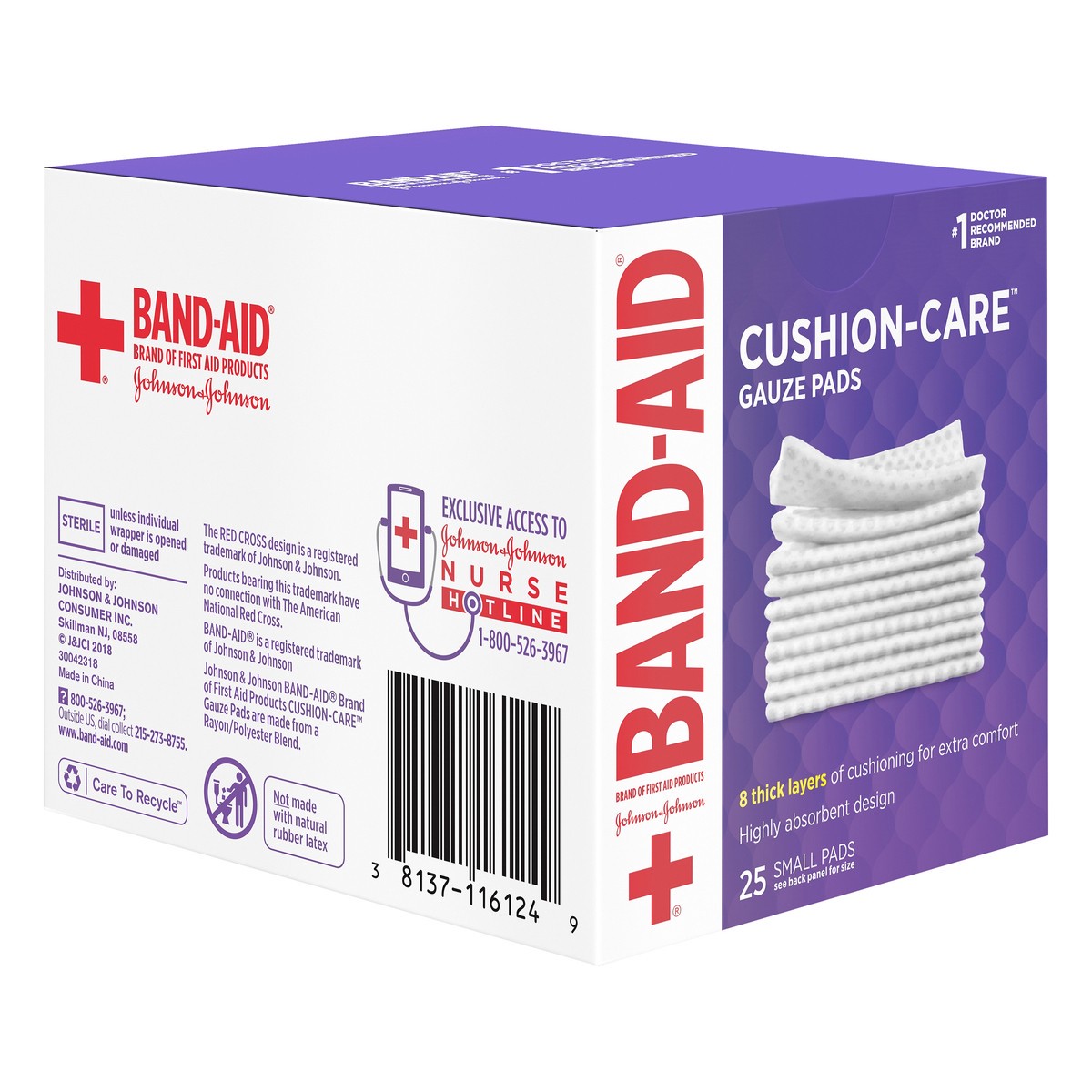 slide 2 of 7, BAND-AID Small Gauze Pads, 25 ct