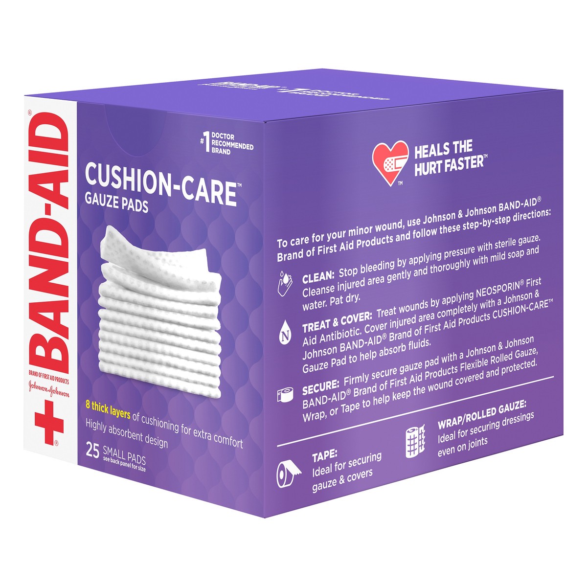 slide 3 of 7, BAND-AID Small Gauze Pads, 25 ct
